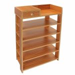 wooden shoe rack