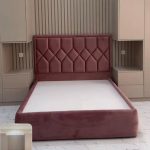 114/12 upholstered velvet bed frame
