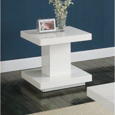 Square High Gloss Lamp Table